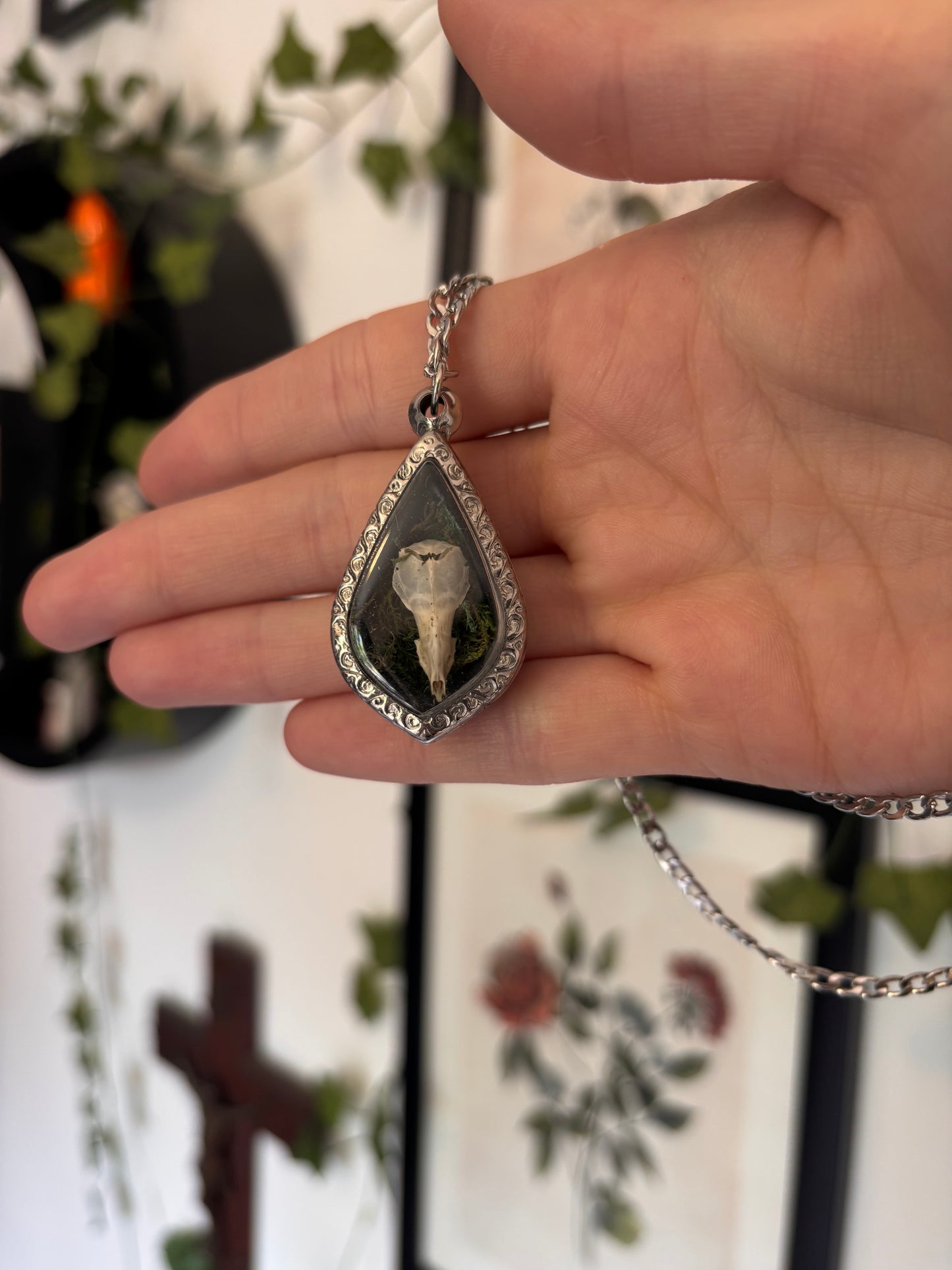 Shrew Skull Pendant Necklace