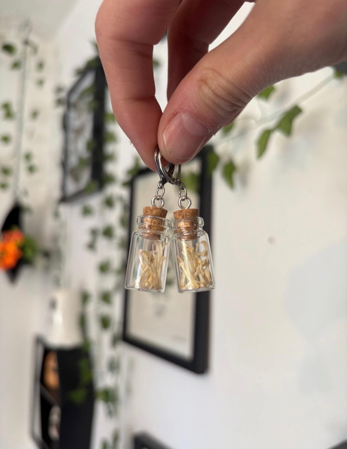 Mini Bone Jar Earrings