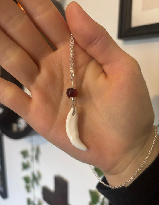 Coyote Tooth Pendant Necklace