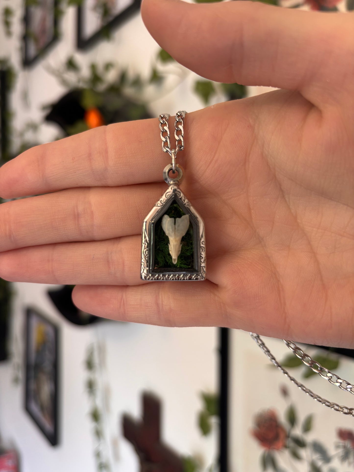 Shrew Skull Pendant Necklace