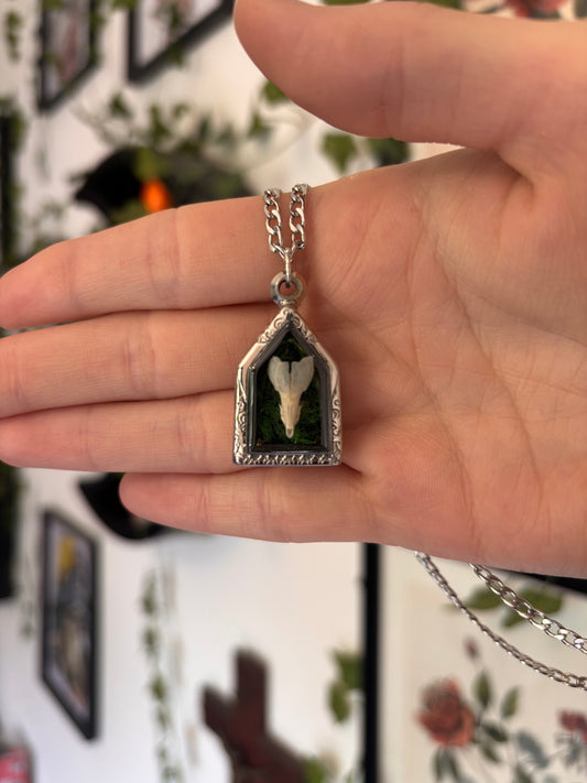 Shrew Skull Pendant Necklace