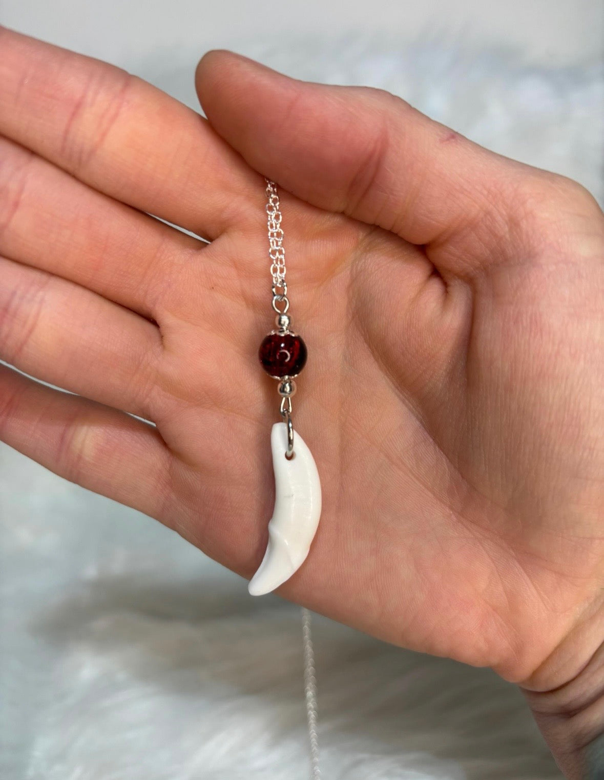 Coyote Tooth Pendant Necklace
