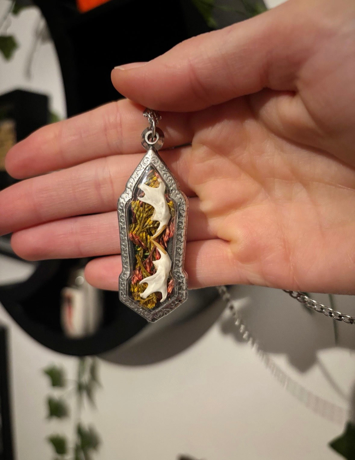 Jaw Bone Pendant Necklace
