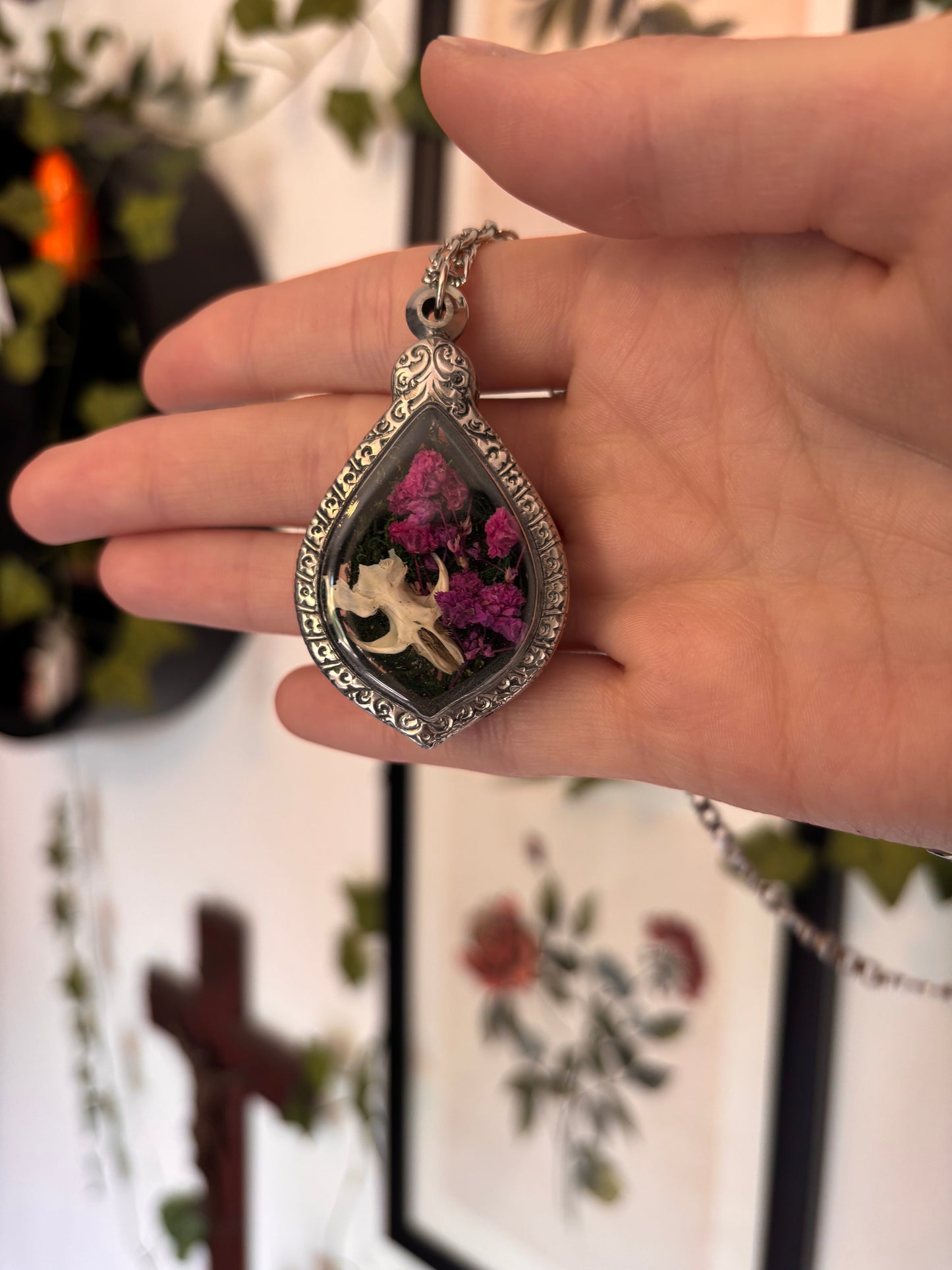 Vole Skull Pendant Necklace