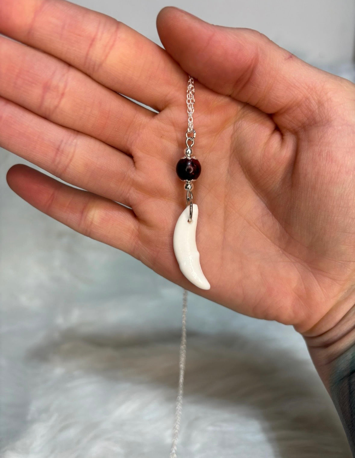 Coyote Tooth Pendant Necklace