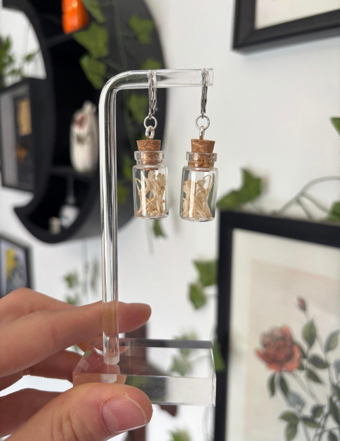 Mini Bone Jar Earrings
