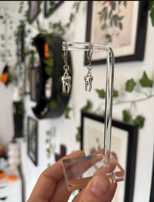 Mini Tooth Charm Earrings